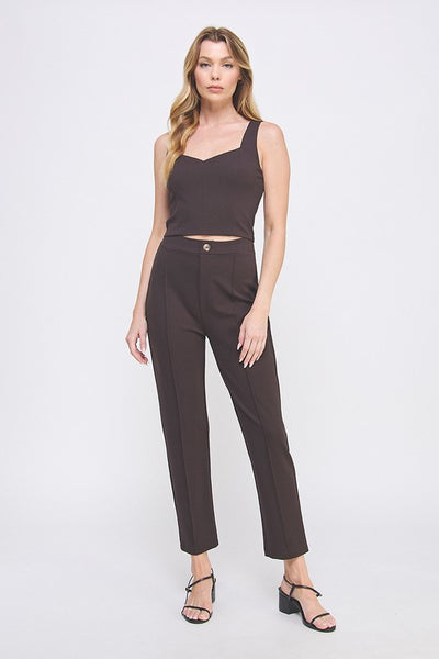 Effortless Pintuck Black Pants