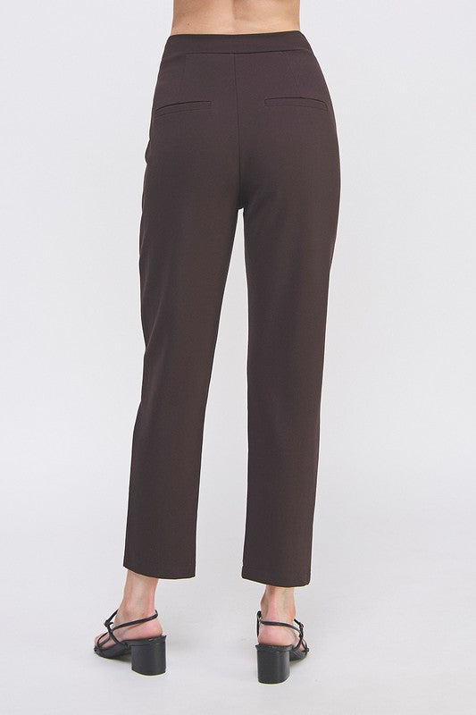 Effortless Pintuck Black Pants