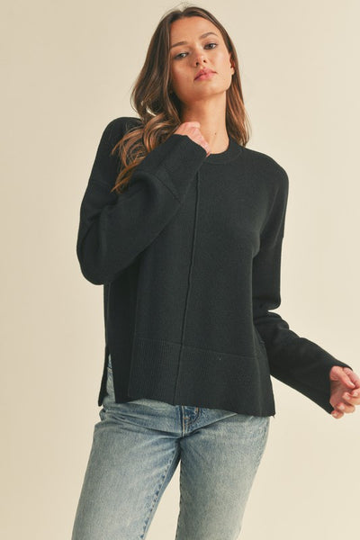 Carley Round Neck Front Seam Sweater