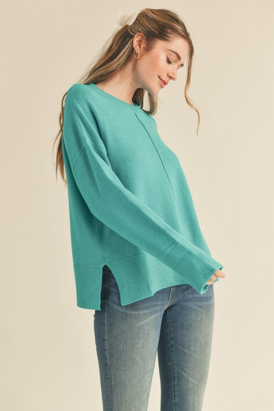 Carley Round Neck Front Seam Sweater