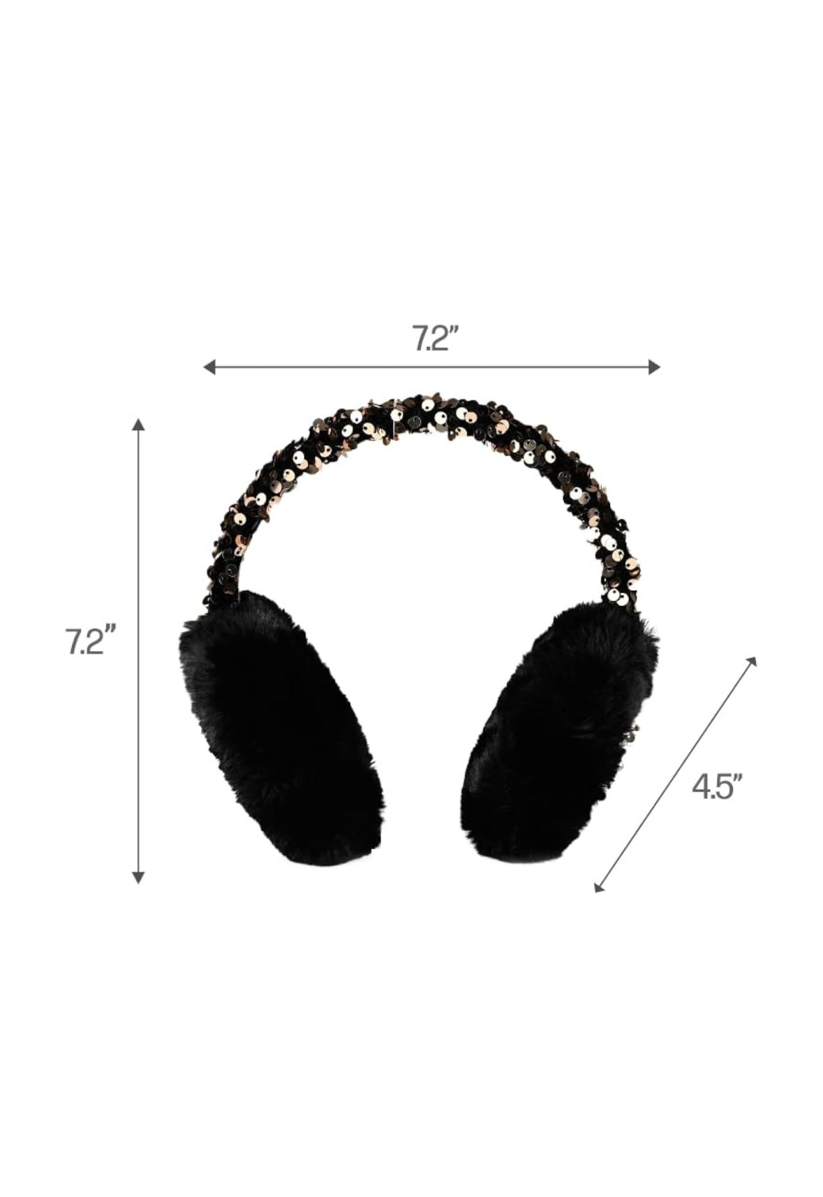 Gold Sequin Earmuffs by CC Label