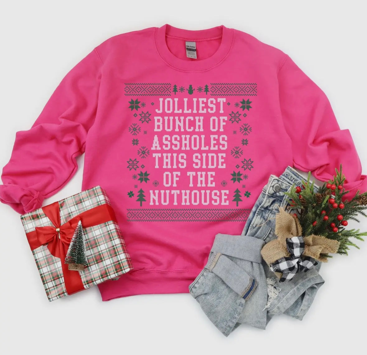 Jolliest Bunch Of Assholes Fleece Crewneck