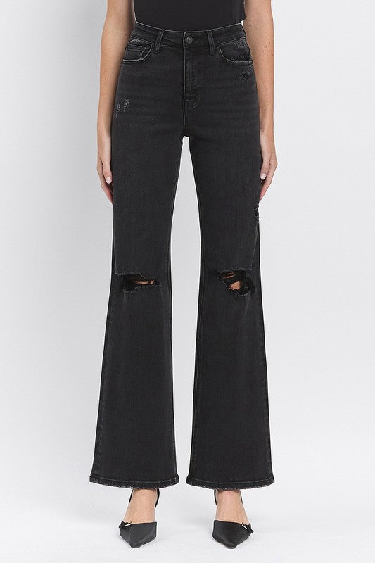 Leslie Black 90's Flares by Vervet