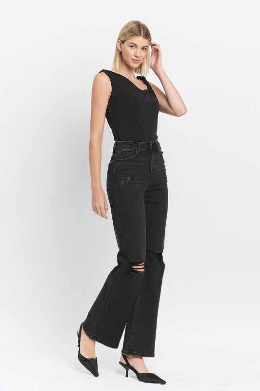 Leslie Black 90's Flares by Vervet