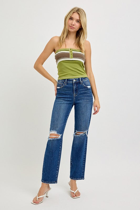 Maxine Cropped Girlfriend Jean by Risen