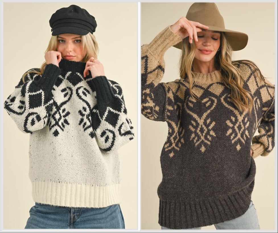 Cozy Jacquard Apres Sweater