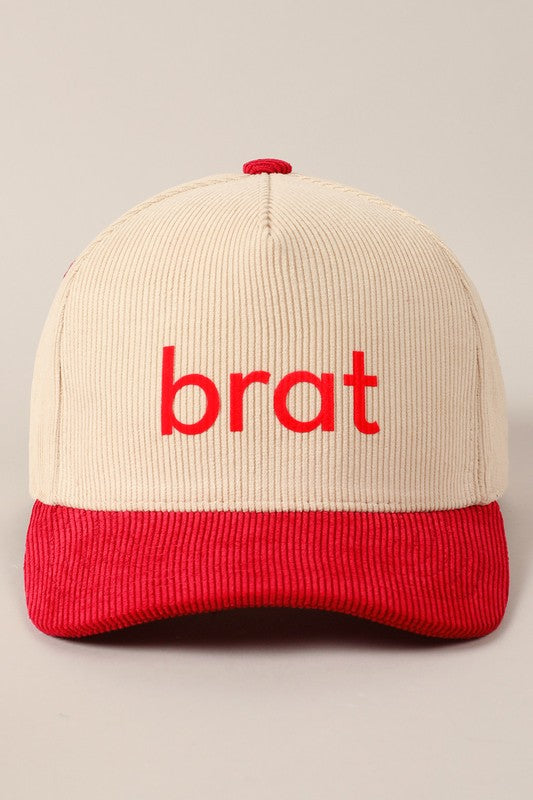 Brat Corduroy 2-Tone Baseball Cap