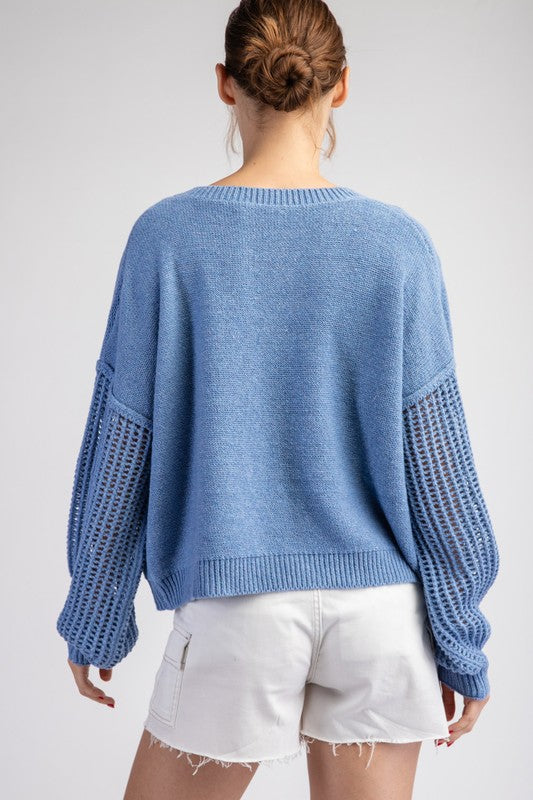 Bryn Winter Blue Knit Sweater