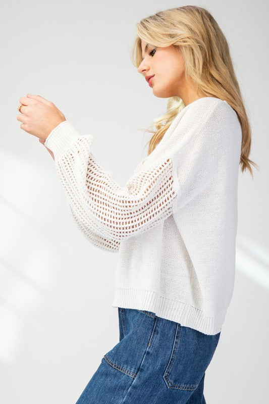 Bryn Winter White Knit Sweater