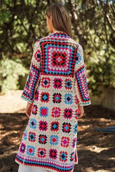 Vibrant Granny Square Cardigan