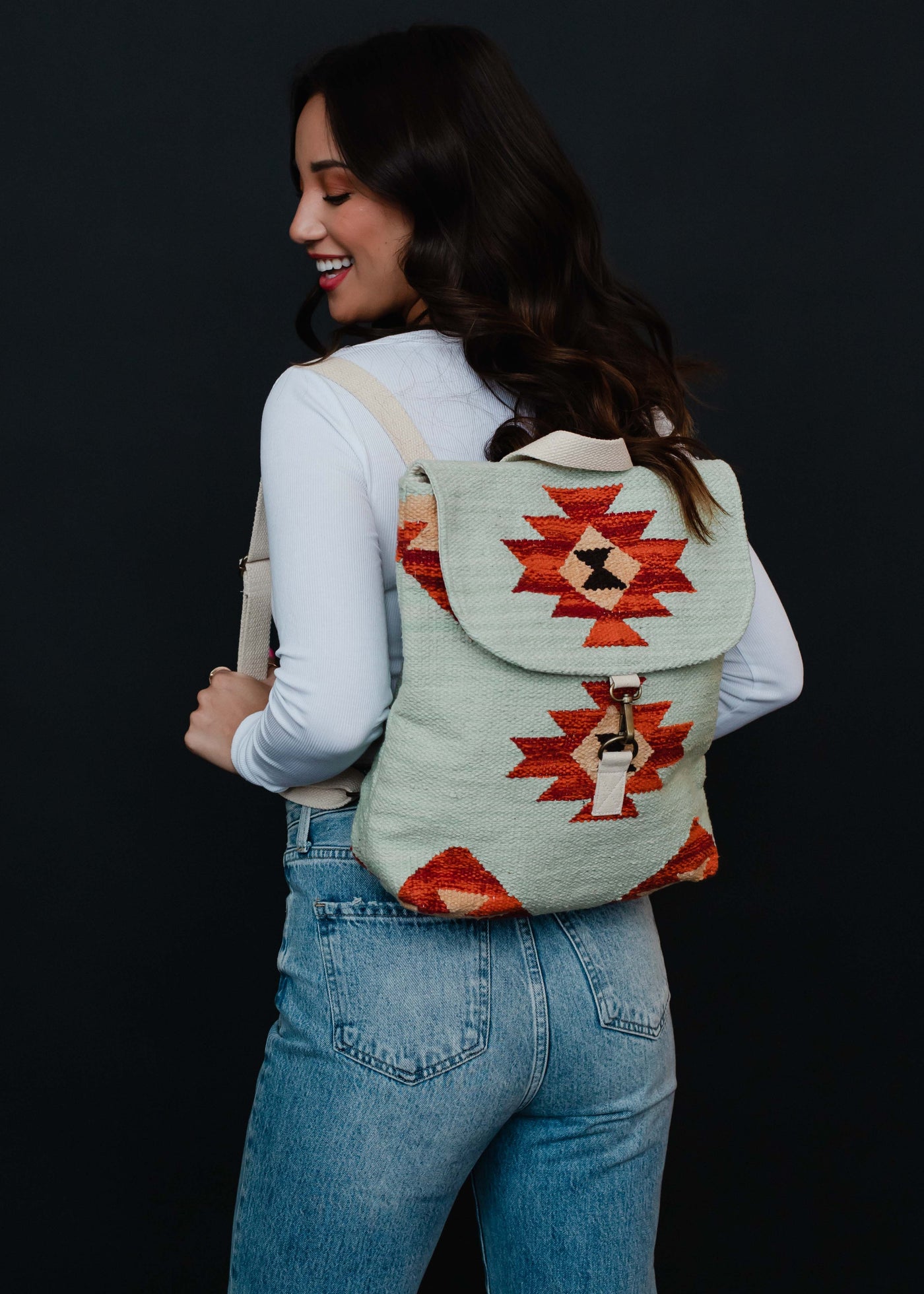 Mint Multi Aztec Backpack