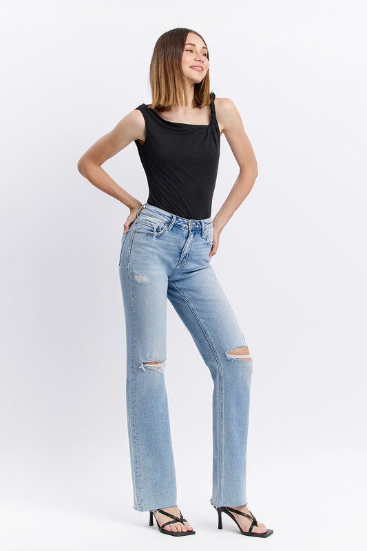 Dexterity Slim Wide Leg Jean by Flying Monkey