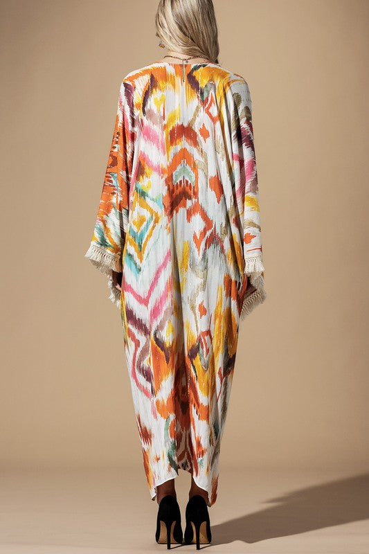 Malibu Sunset Fringe Kimono