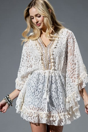 Greece Getaway Lace Kimono