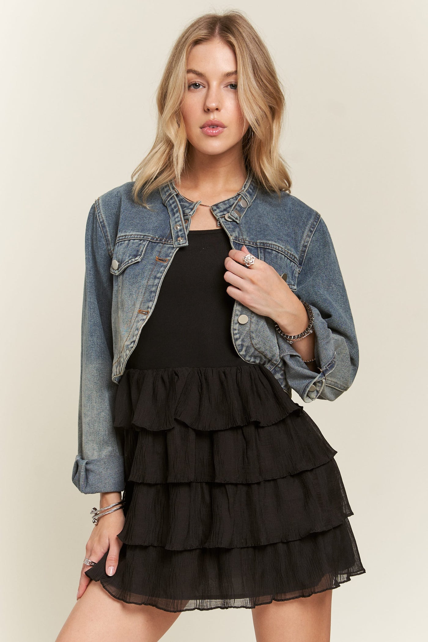 Ballet Core Black Ruffle Dress