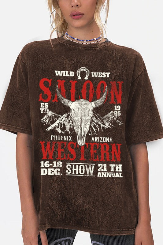 Saloon Western Oversized Tee