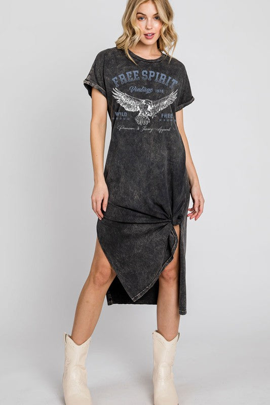 Premium Free Spirit T-Shirt Dress