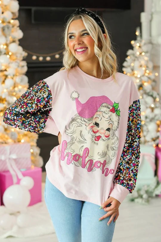 Sequin Santa Sweatshirt