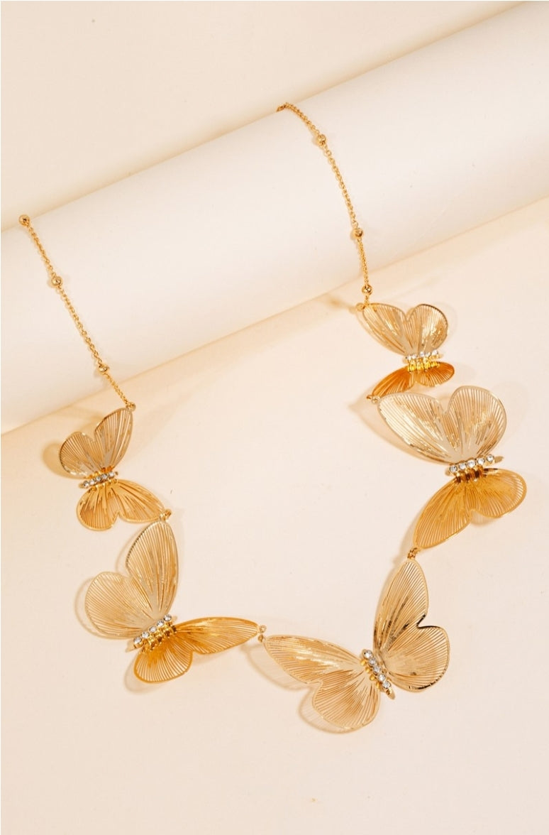 Fluttering Butterfly Necklace