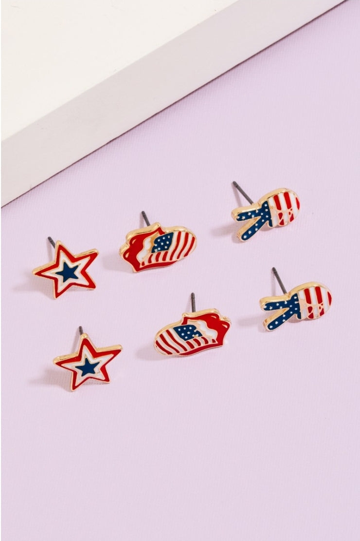 Assorted American Stud Earrings