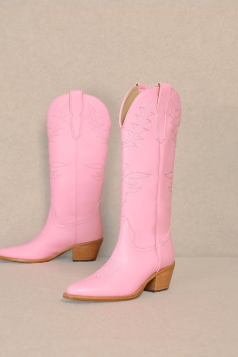 Pink Adel Cowgirl Boots