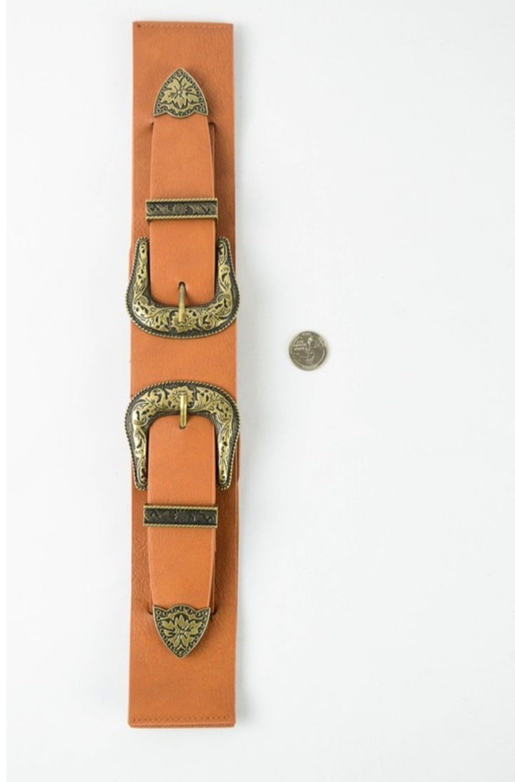 Double Western Buckle Belt