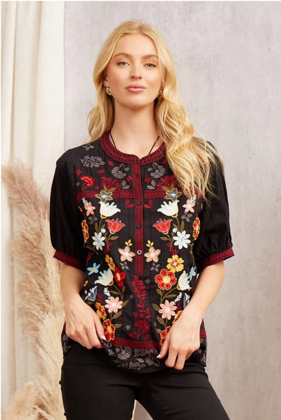 Darcy Embroidered Floral Blouse