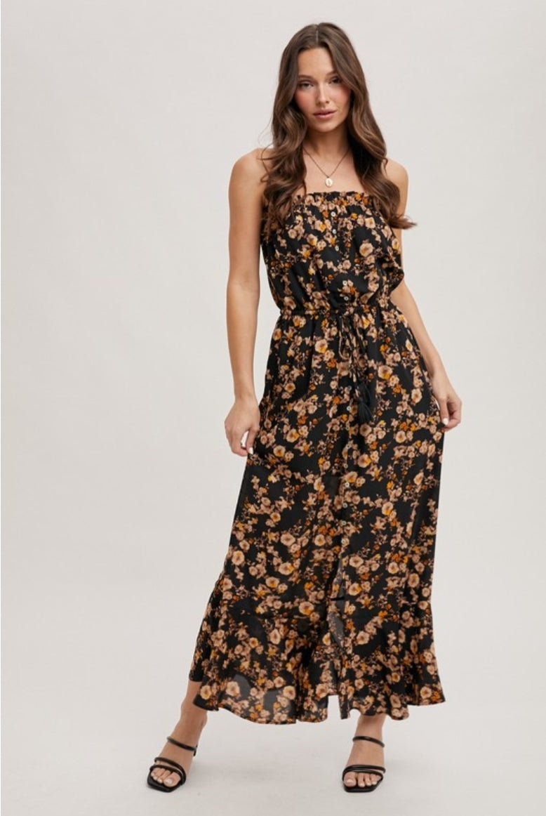 Daphnie Floral Smocked Maxi Dress