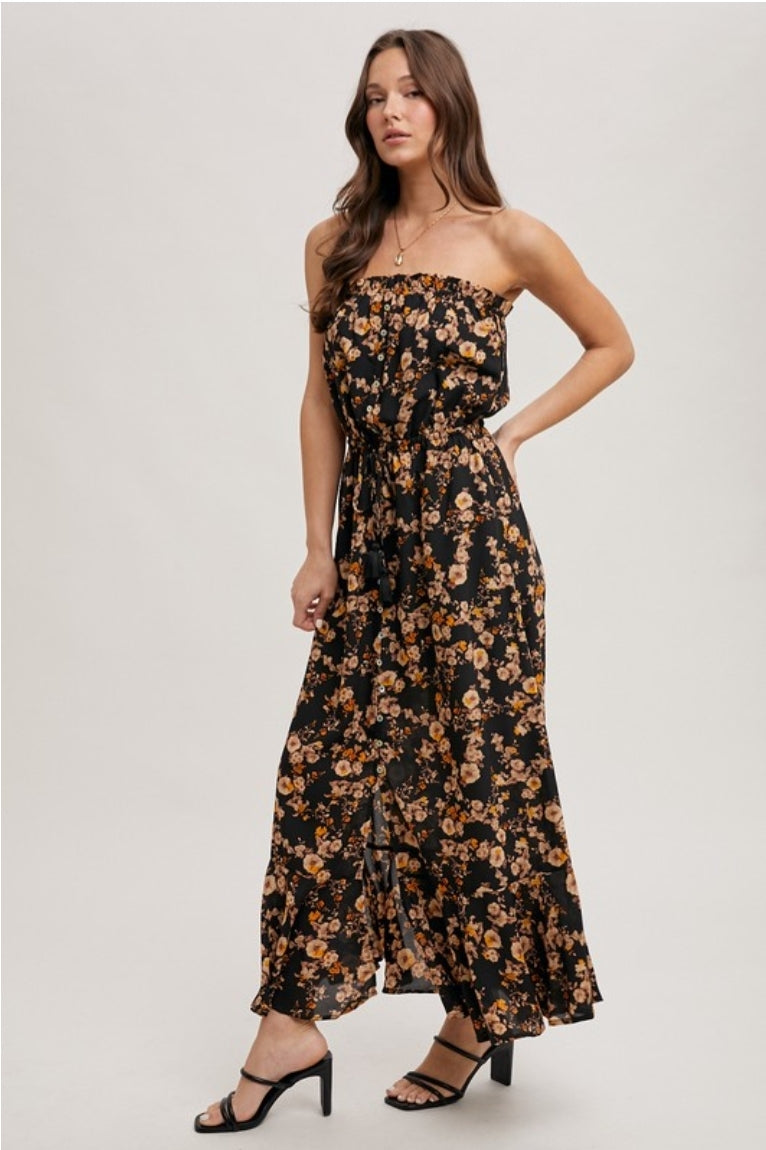 Daphnie Floral Smocked Maxi Dress