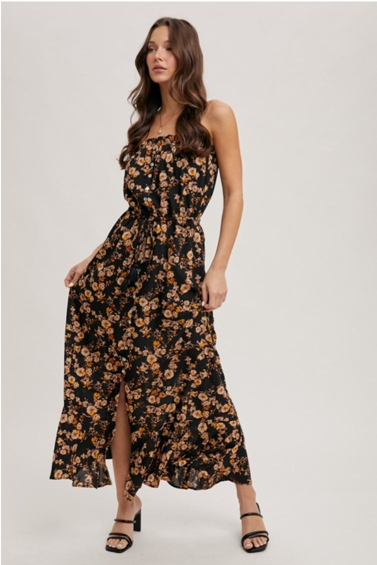 Daphnie Floral Smocked Maxi Dress