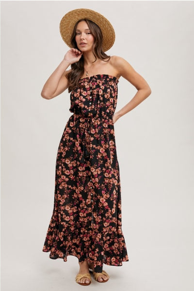 Daphnie Floral Smocked Maxi Dress