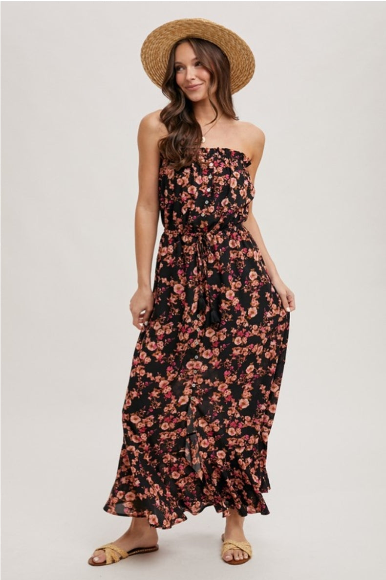 Daphnie Floral Smocked Maxi Dress