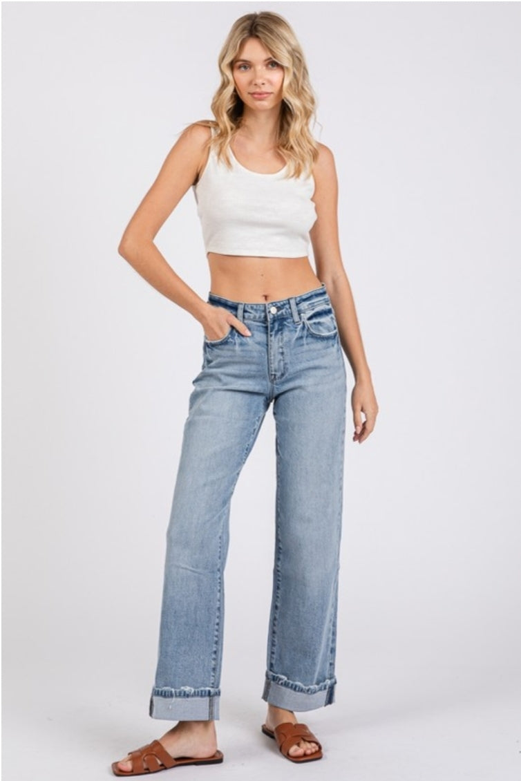 Francesca Super Soft Medium Rise Straight Jeans