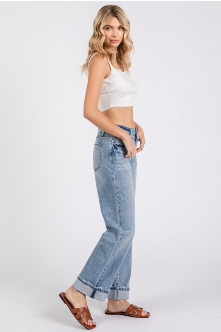 Francesca Super Soft Medium Rise Straight Jeans