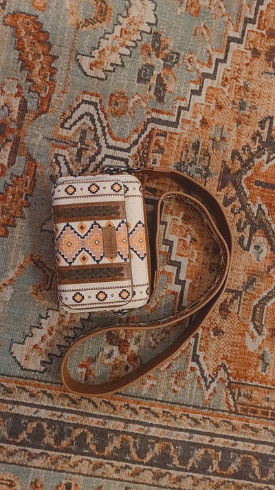 Aztec Cross Body Wallet Bag