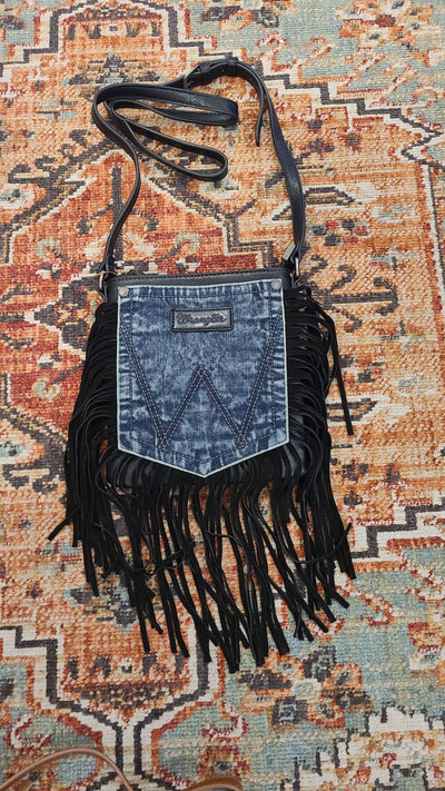 Pocket Leather Fringe Bag (3 Colors)