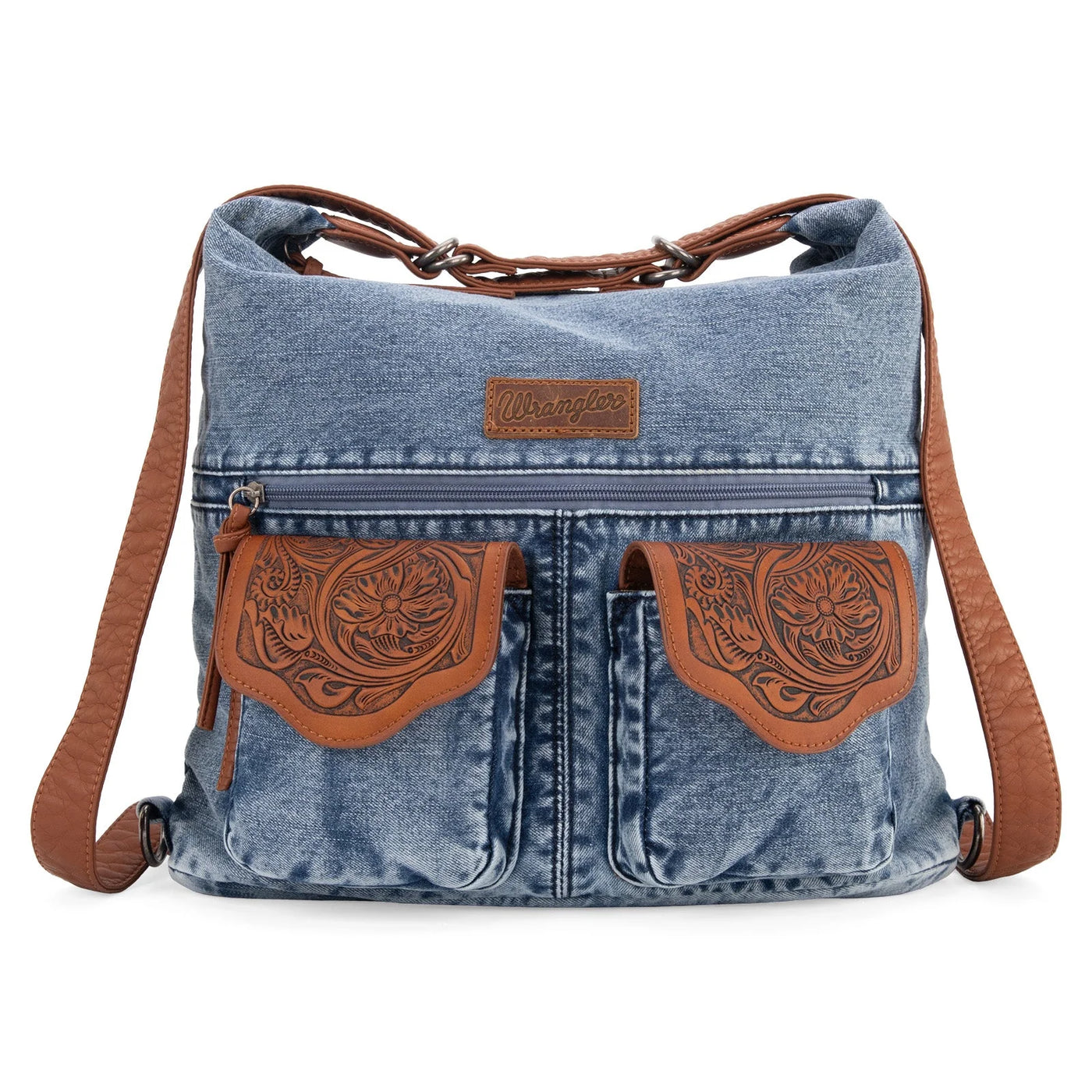 Wrangler Denim Convertible Hobo Bag