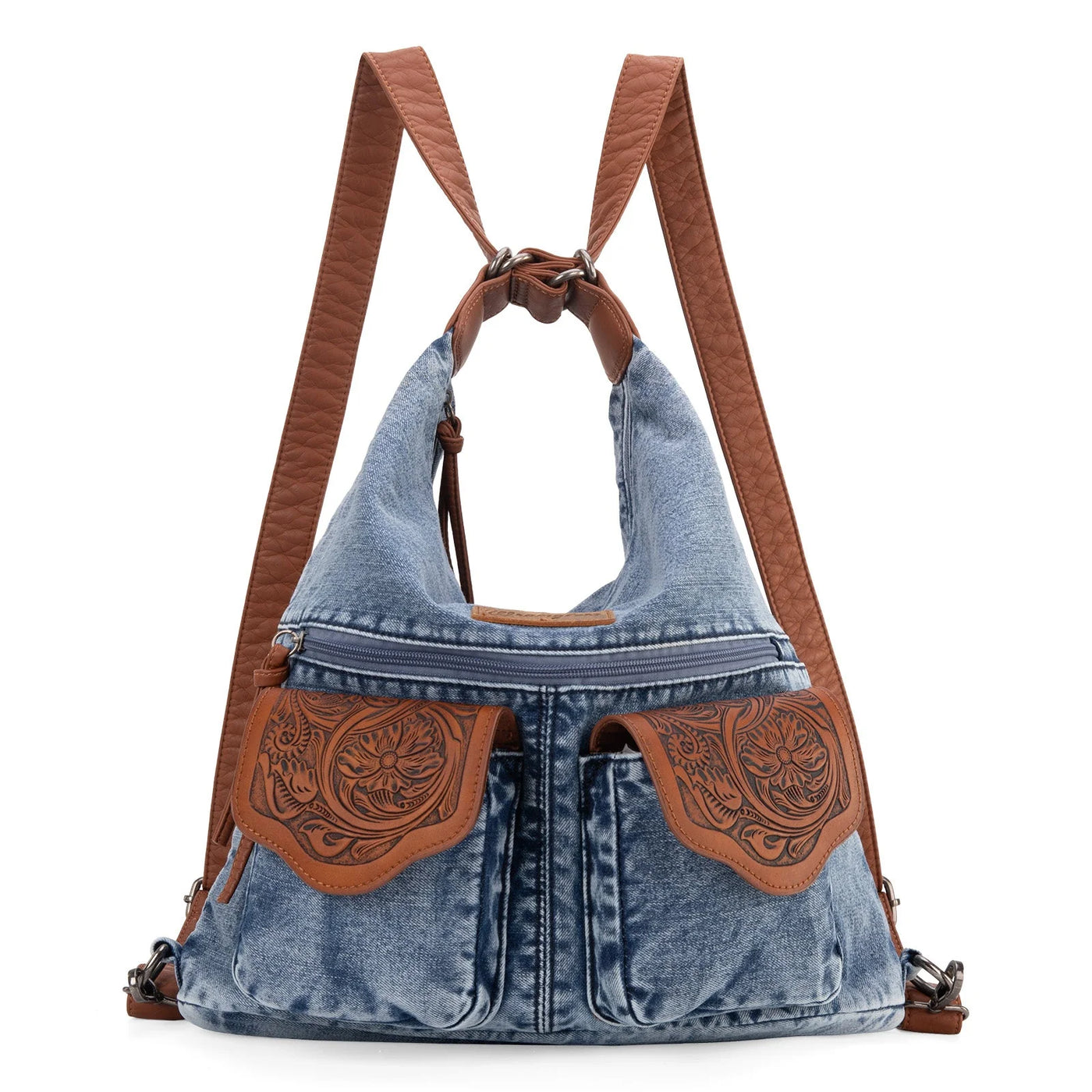 Wrangler Denim Convertible Hobo Bag