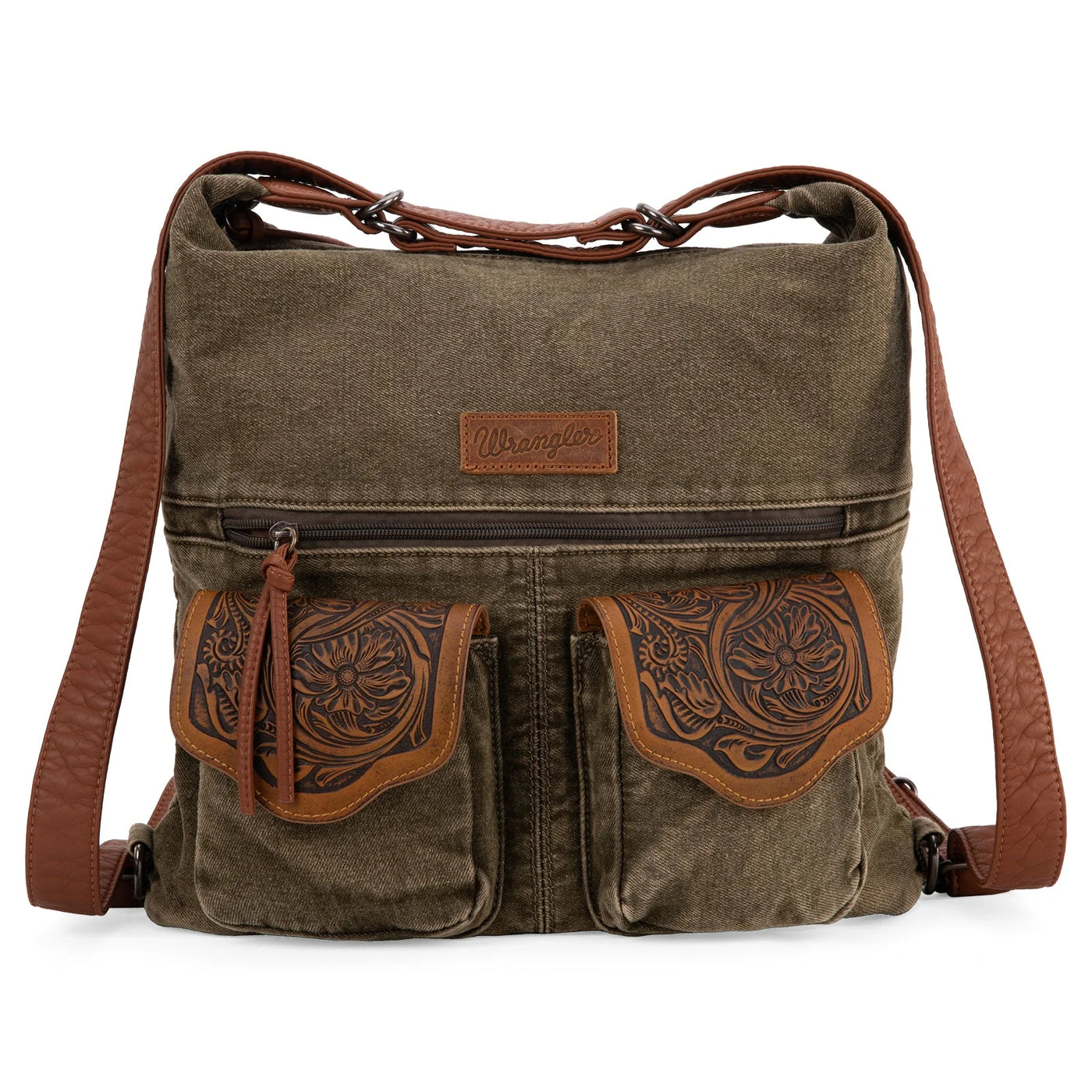 Wrangler Denim Convertible Hobo Bag