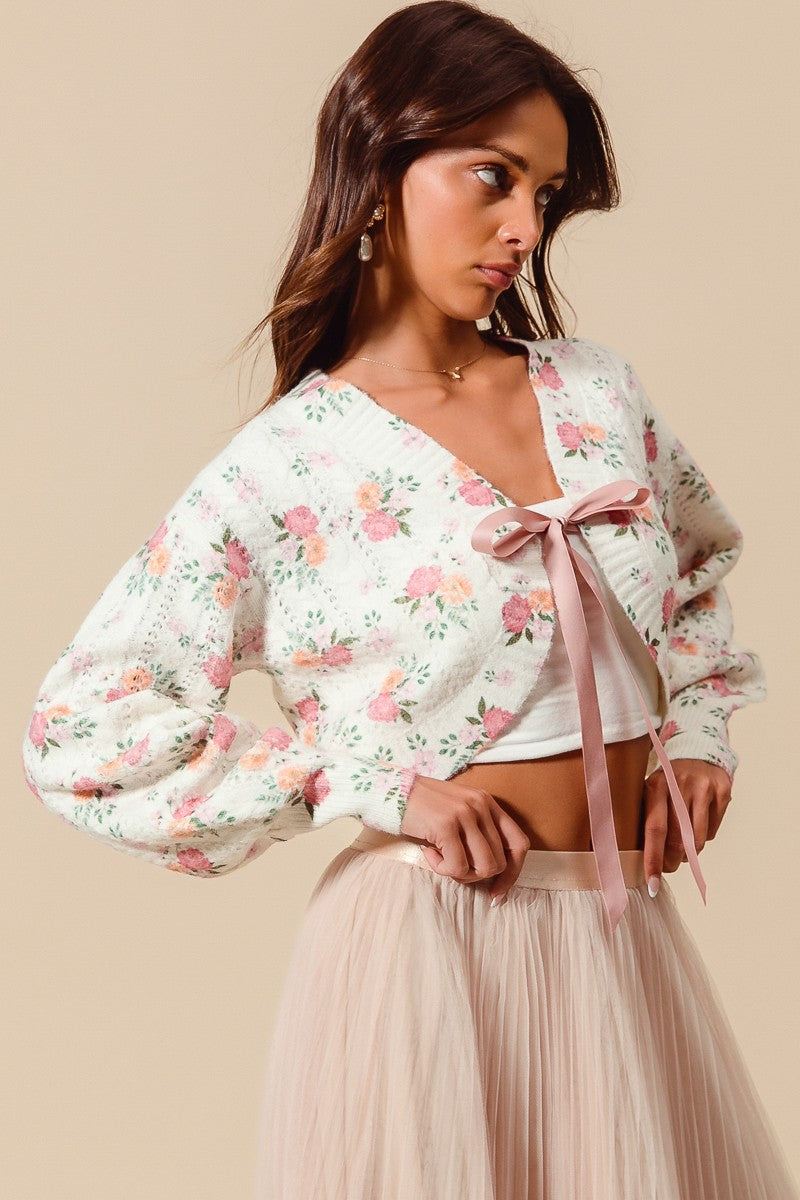 Alora Floral Bolero Cardigan