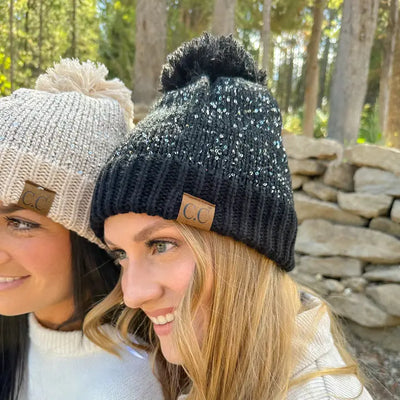 Scatter Sequin Fuzzy Lined Beanie