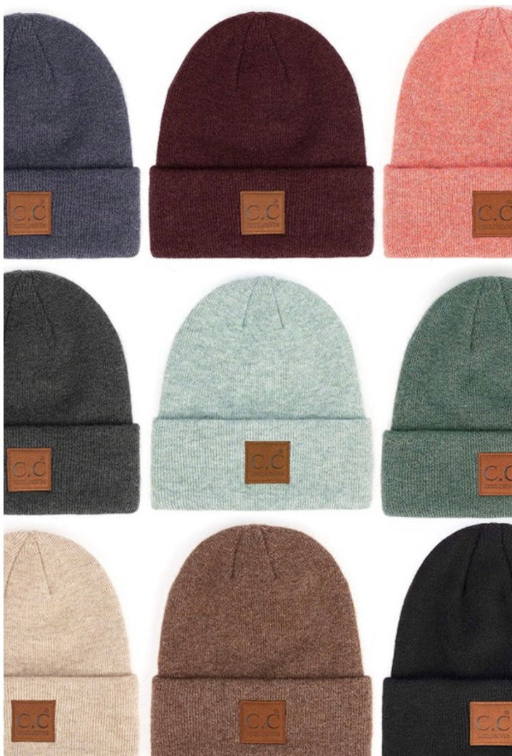 C.C heather knit beanie (3 Colors)